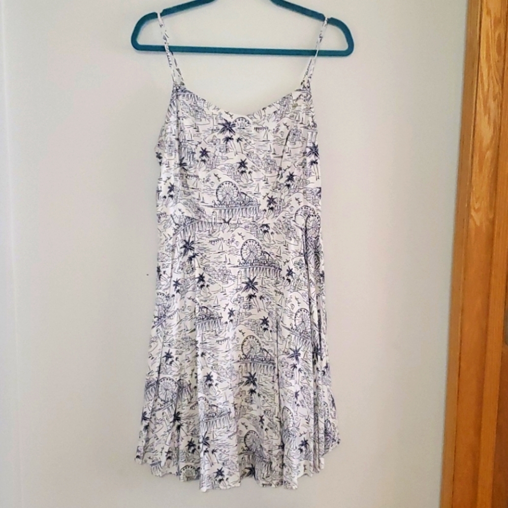 White spaghetti strap summer dress